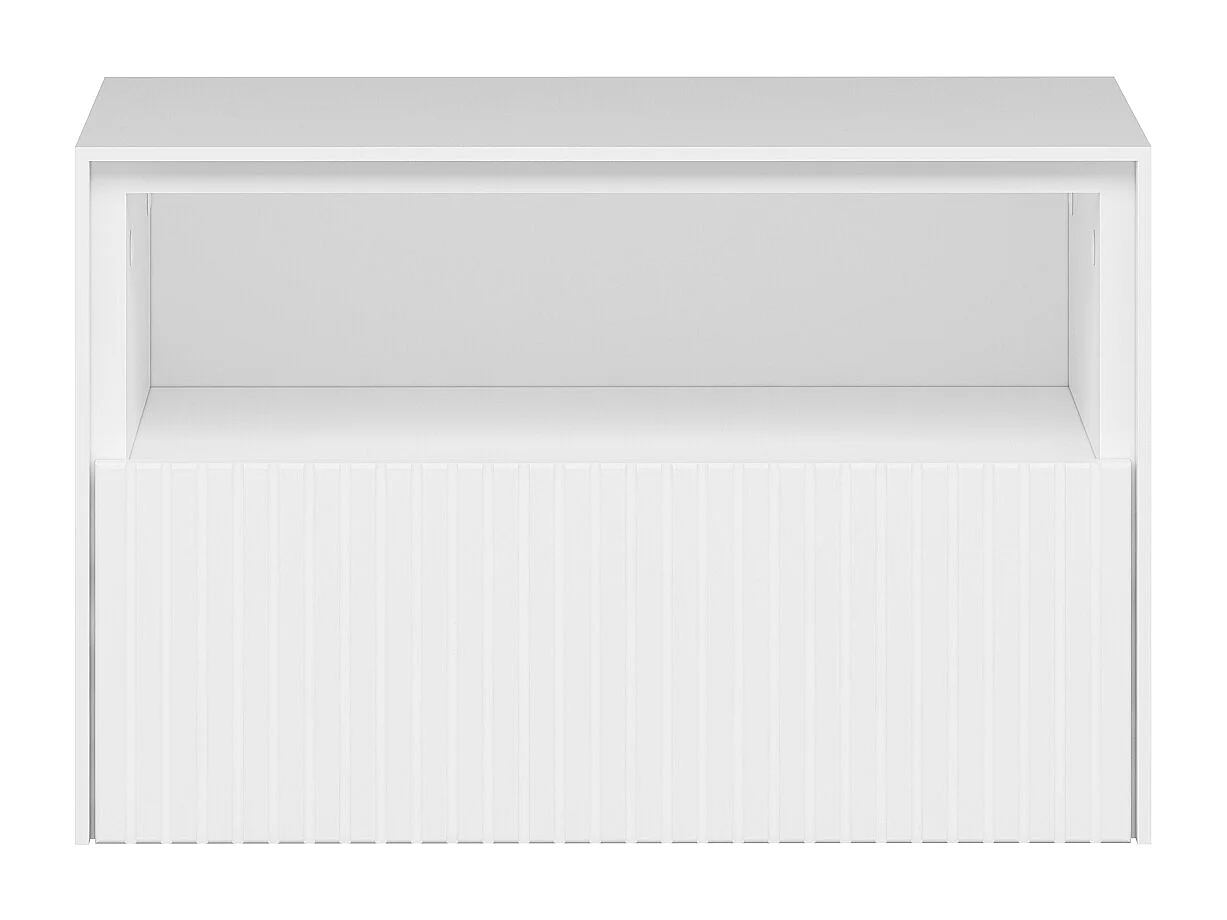 Lot de 2 tables de chevet suspendues - MDF - Blanc - CALDRIN de Pascal Morabito