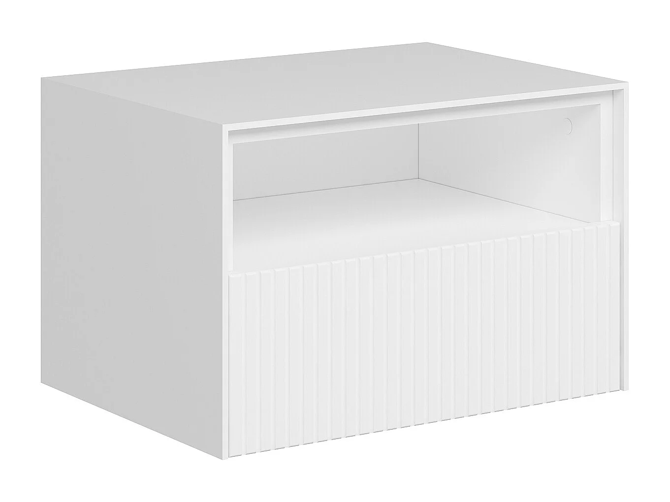 Lot de 2 tables de chevet suspendues - MDF - Blanc - CALDRIN de Pascal Morabito