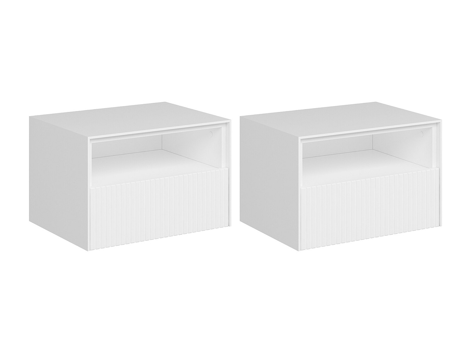 Set mit 2 Hängekommoden - MDF - Weiß - CALDRIN von Pascal Morabito günstig online kaufen