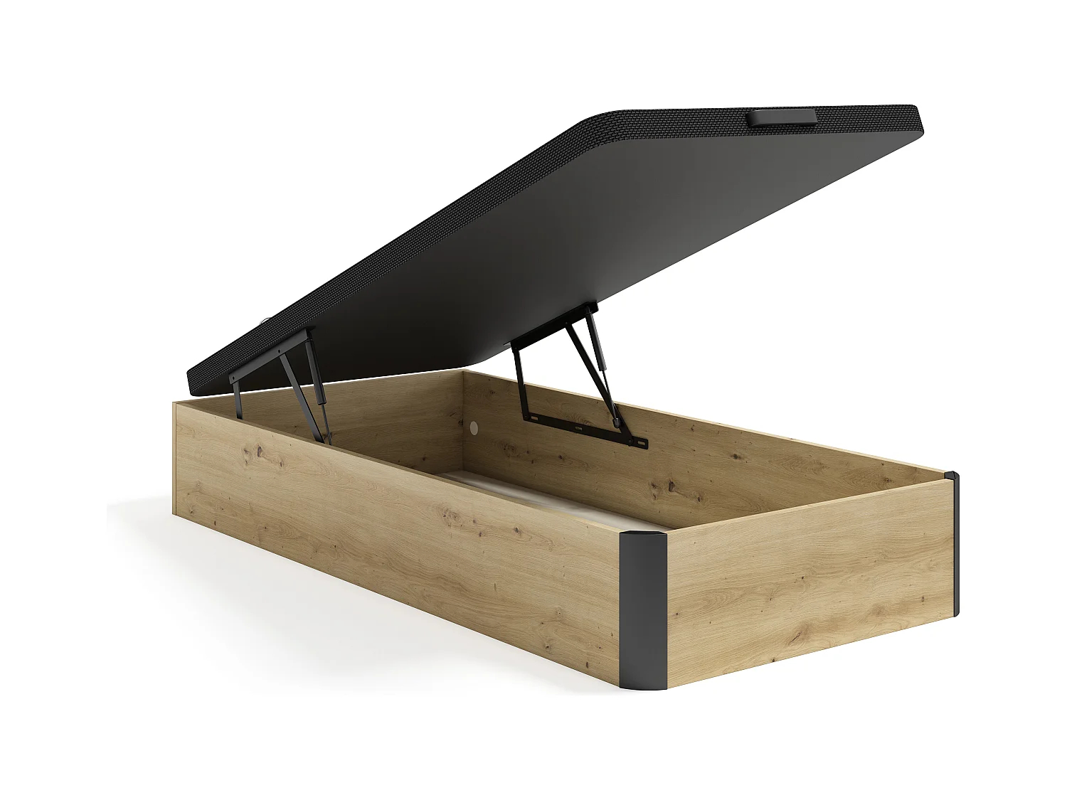 Sengesokkel med opbevaringsboks 90 x 190 cm - Lys natur og sort - NAMOSI fra YSMÉE