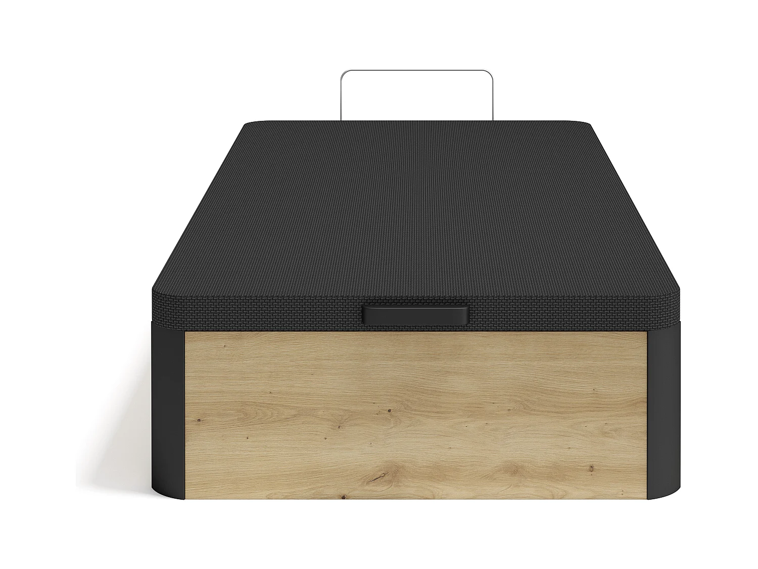 Sengesokkel med opbevaringsboks 90 x 190 cm - Lys natur og sort - NAMOSI fra YSMÉE