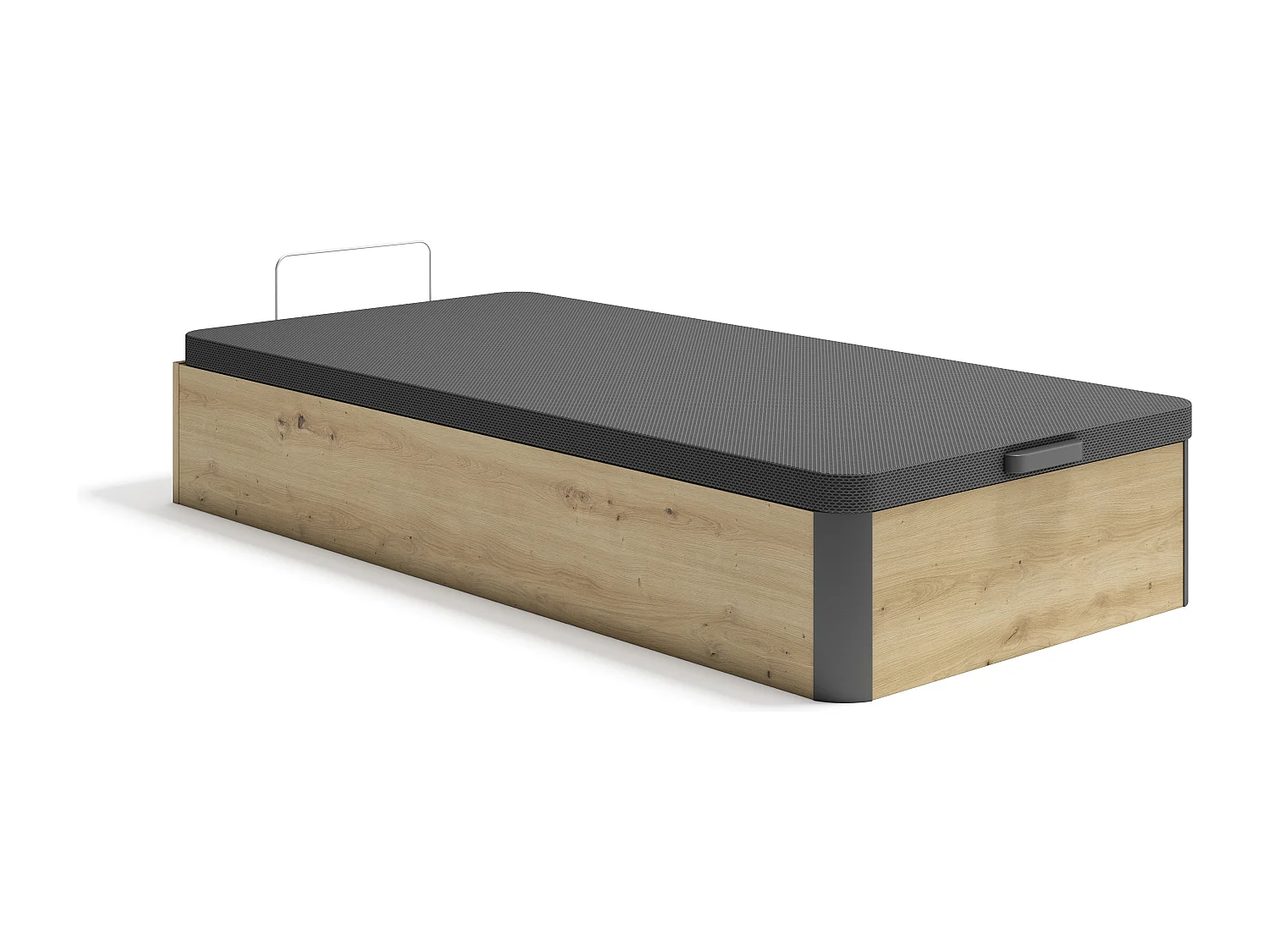 Rete contenitore 90 x 190 cm Naturale chiaro e Nero - NAMOSI di YSMÉE