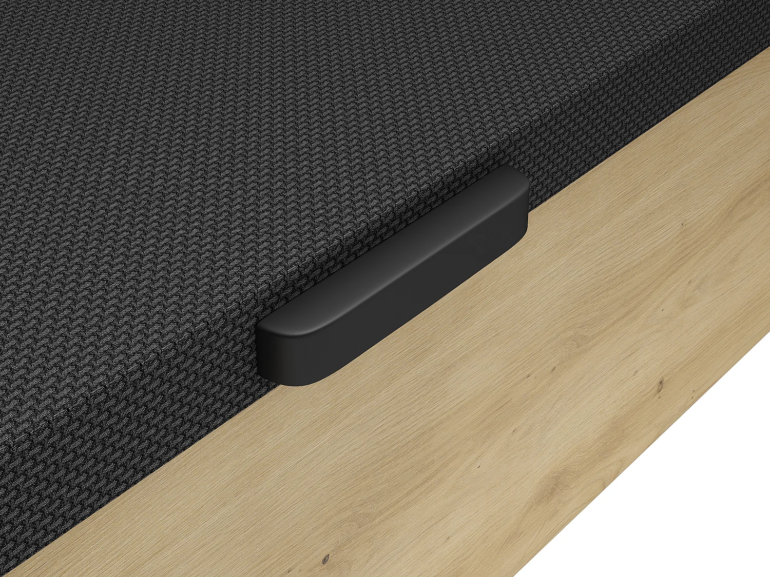 Rete contenitore 90 x 190 cm Naturale chiaro e Nero - NAMOSI di YSMÉE