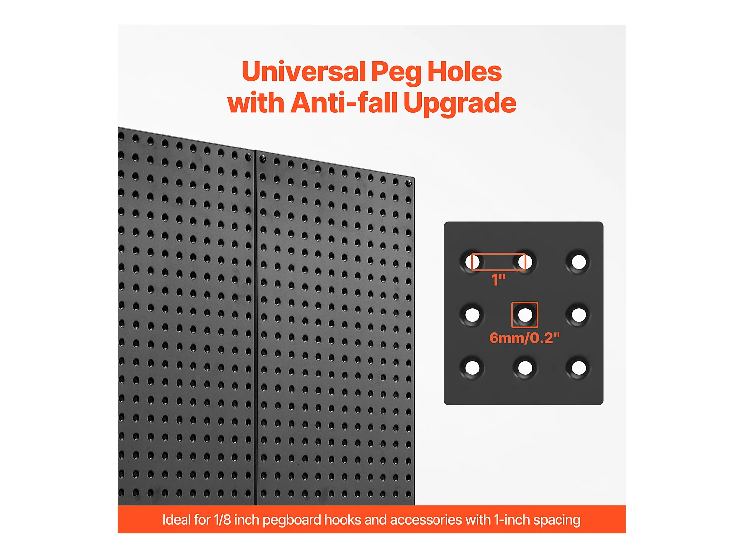 Panneaux Perforés en Métal SucceBuy, 2 Panneaux, 609,6x304,8 mm, pour Outils de Garage