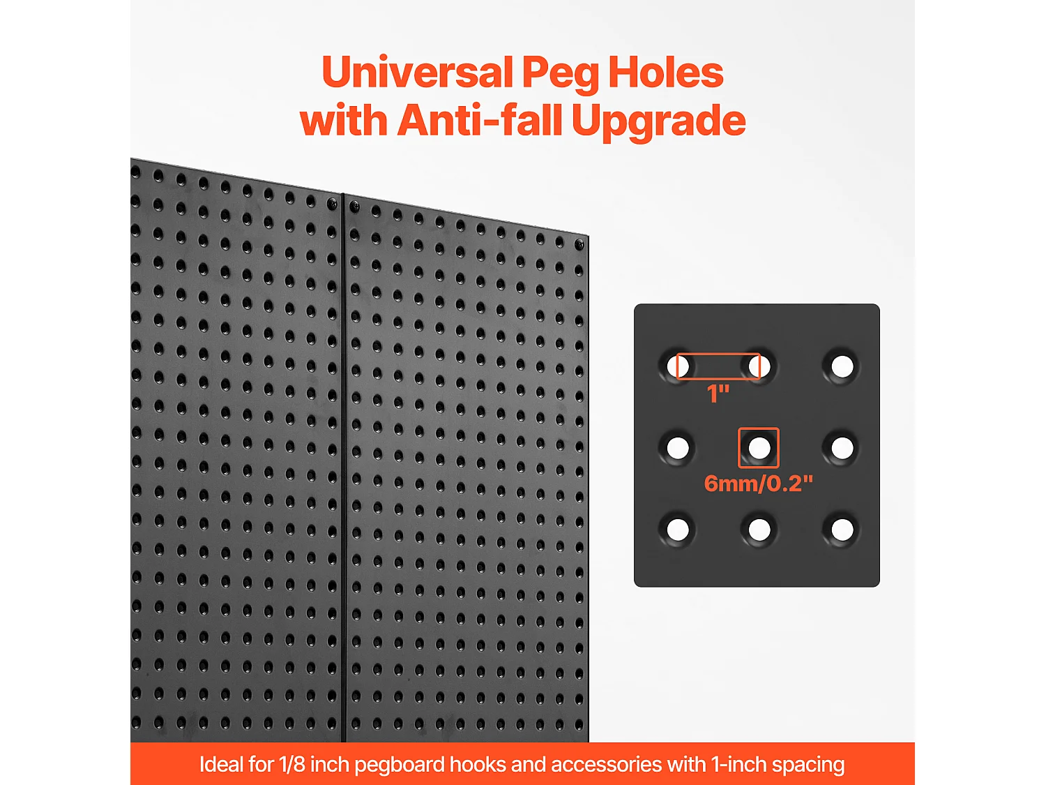 Panneaux Perforés en Métal SucceBuy, 2 Panneaux, 609,6x304,8 mm, pour Outils de Garage