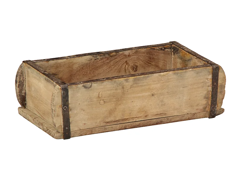 Plateau 30x15x9 cm en bois massif recyclé