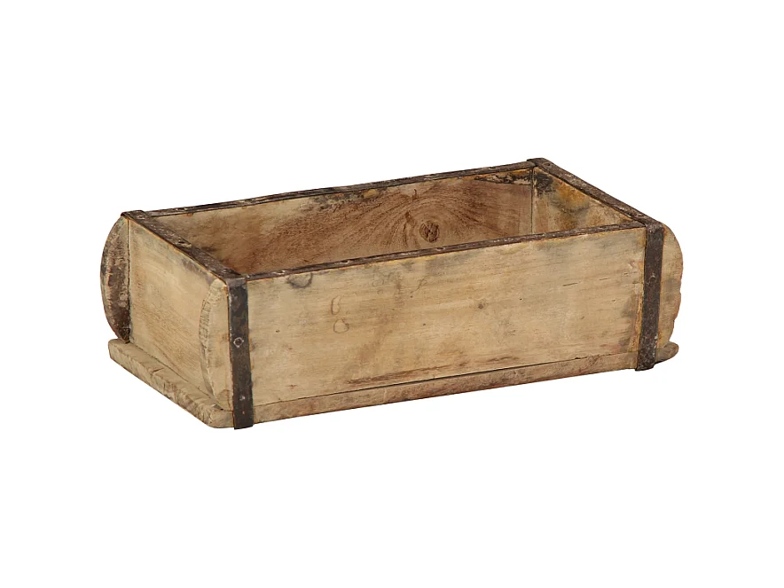 Plateau 30x15x9 cm en bois massif recyclé