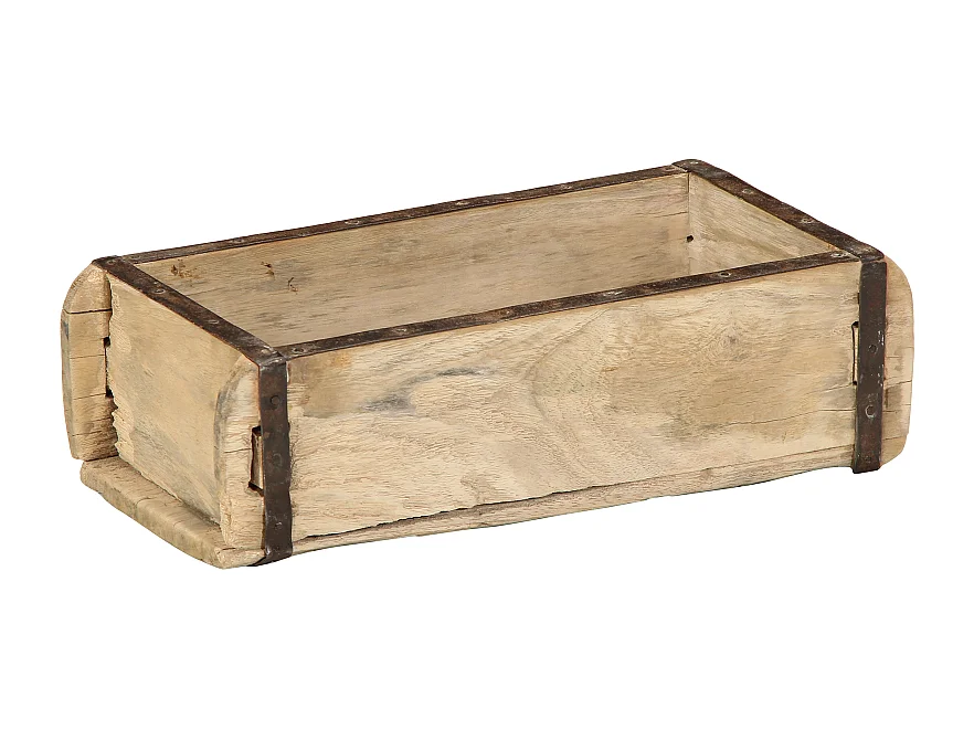 Plateau 30x15x9 cm en bois massif recyclé