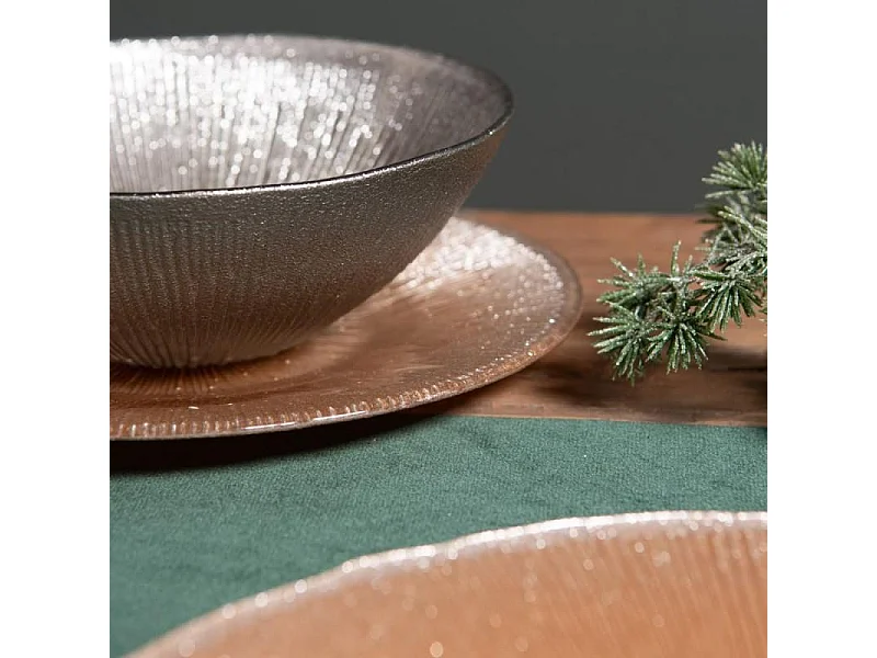 Coupelle Glitter doré 17 cm (lot de 2)