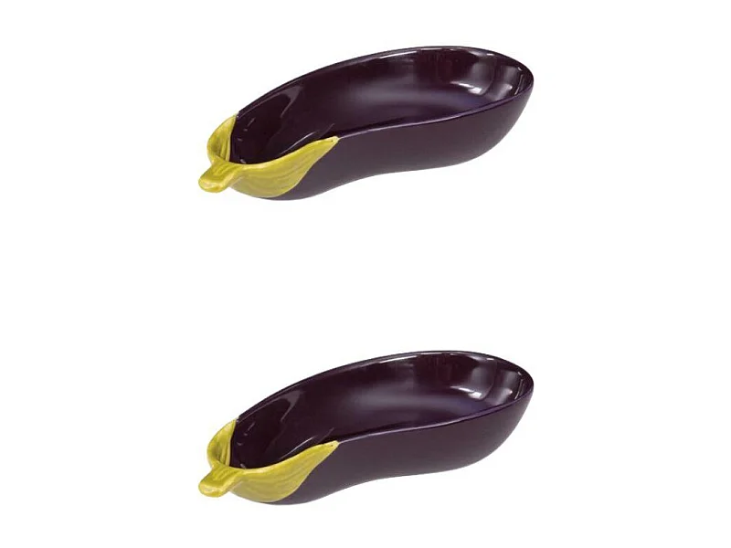 Coupelle Aubergine 16x8 cm (lot de 2)