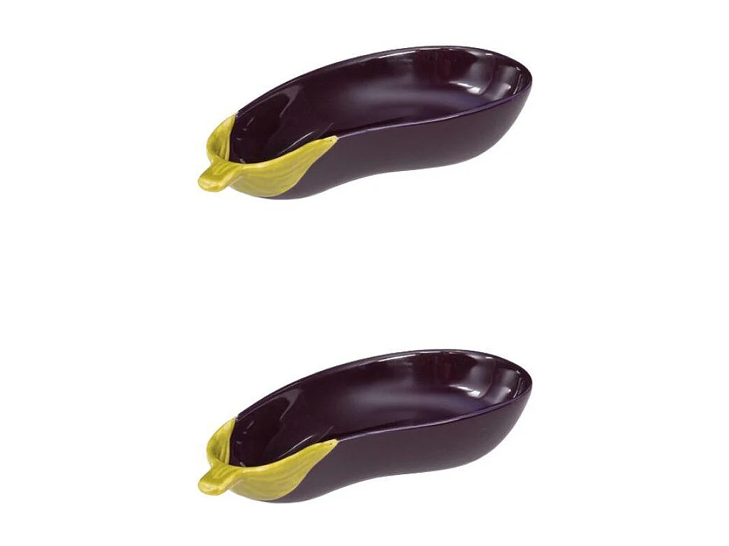 Coupelle Aubergine 16x8 cm (lot de 2)