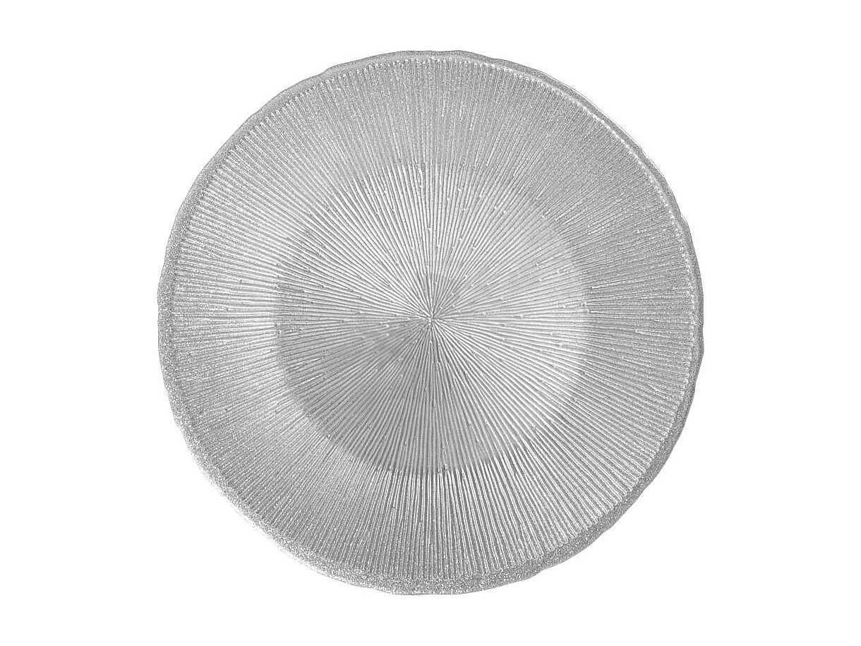 Assiette plate Glitter grise  28 cm (lot de 6)