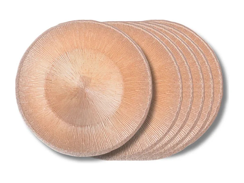 Assiette à dessert Glitter doré 21 cm (lot de 6)