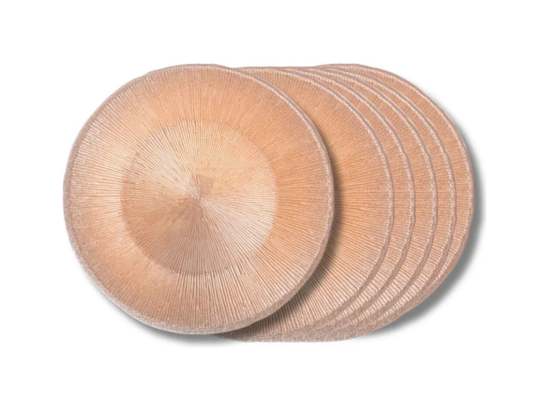 Assiette à dessert Glitter doré 21 cm (lot de 6)