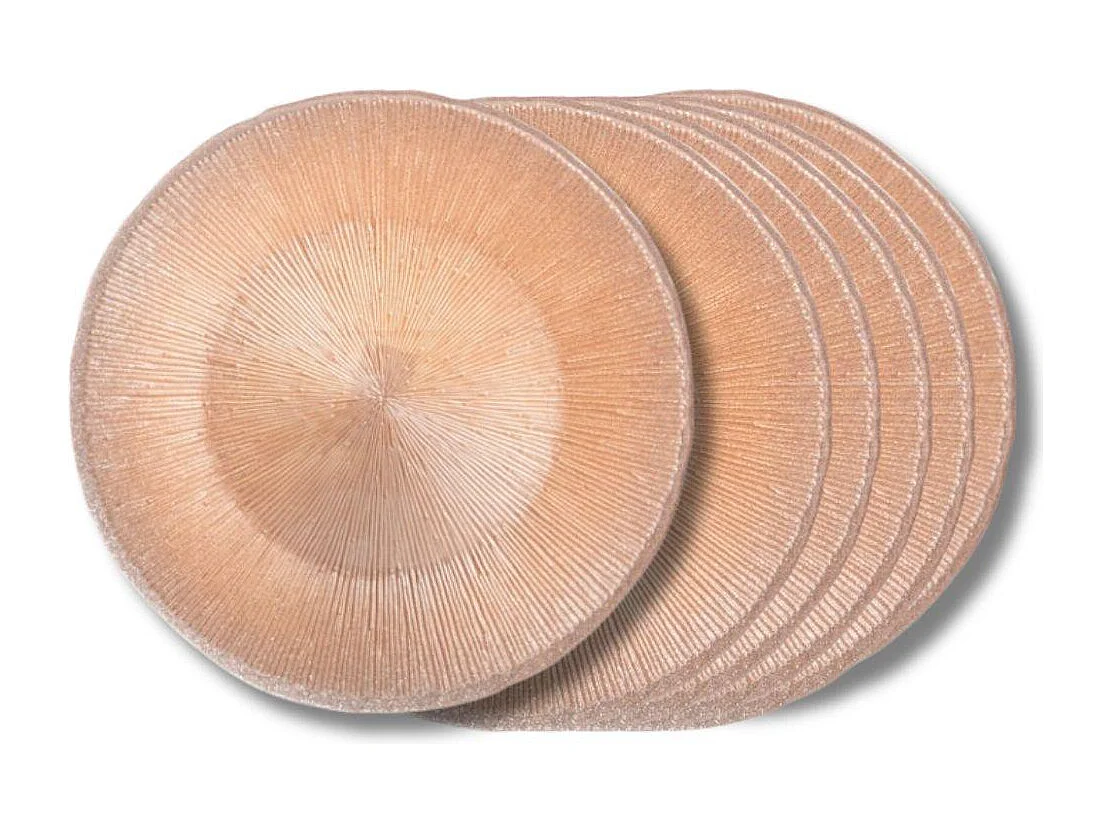 Assiette à dessert Glitter doré 21 cm (lot de 6)