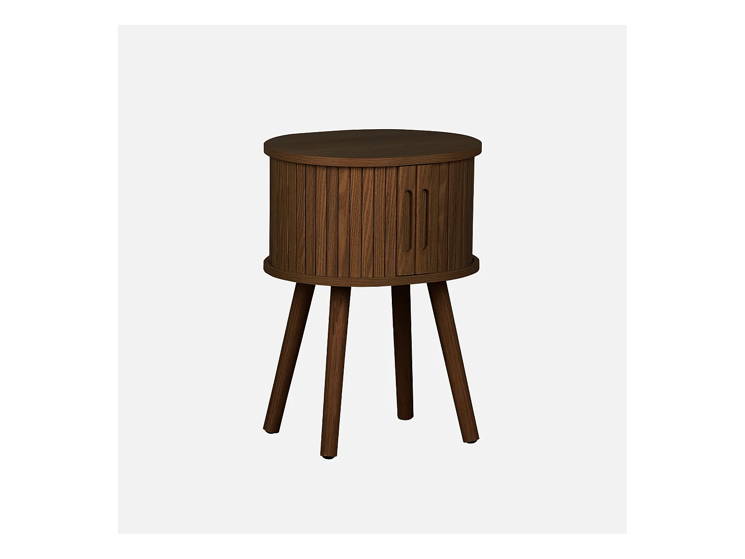 Set 2 comodini scandinavi decorazione legno 2 ante scorrevoli , noce