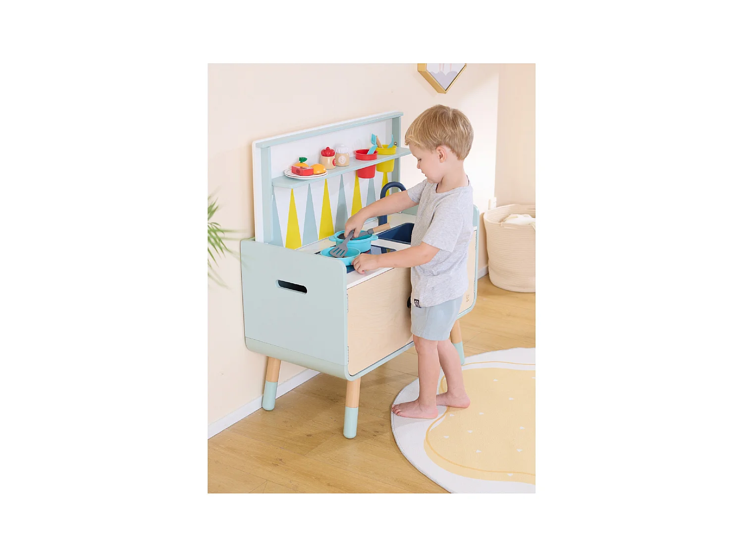 Commode/Cuisine enfant équipée 2 en 1 en bois PLAY FURNITURE