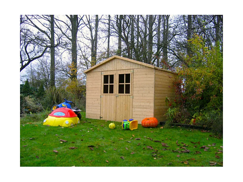 Abri de Jardin Solid Inès 4.88m² - Bois Imprégné 265.8x183.6cm