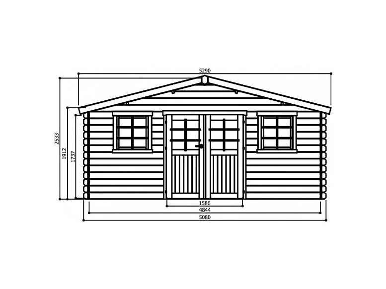 Abri de Jardin Solid Zürich (19.71m²) - 508x388cm