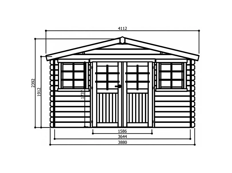 Abri de Jardin Solid Dole (11.56 m²) - 388x298 cm