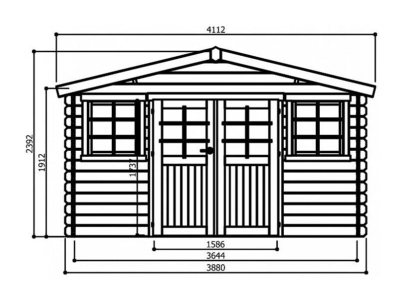 Abri de Jardin Solid Dole (11.56 m²) - 388x298 cm