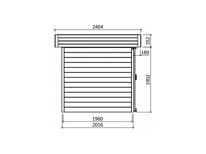 Abri de Jardin Solid BERGEN (4.84 m²) - 241x201 cm