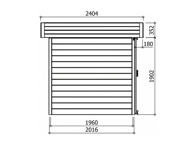 Abri de Jardin Solid BERGEN (4.84 m²) - 241x201 cm