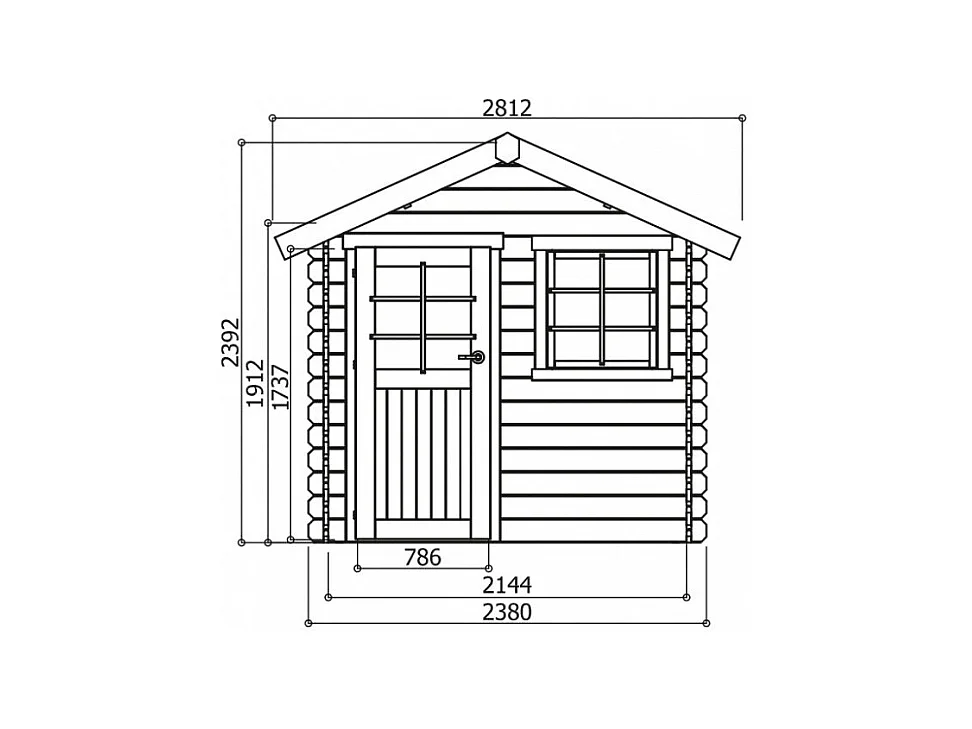 Abri de Jardin Solid LAVAL (4.71m²) - 238x198cm