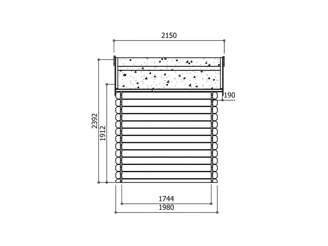 Abri de Jardin Solid LAVAL (4.71m²) - 238x198cm