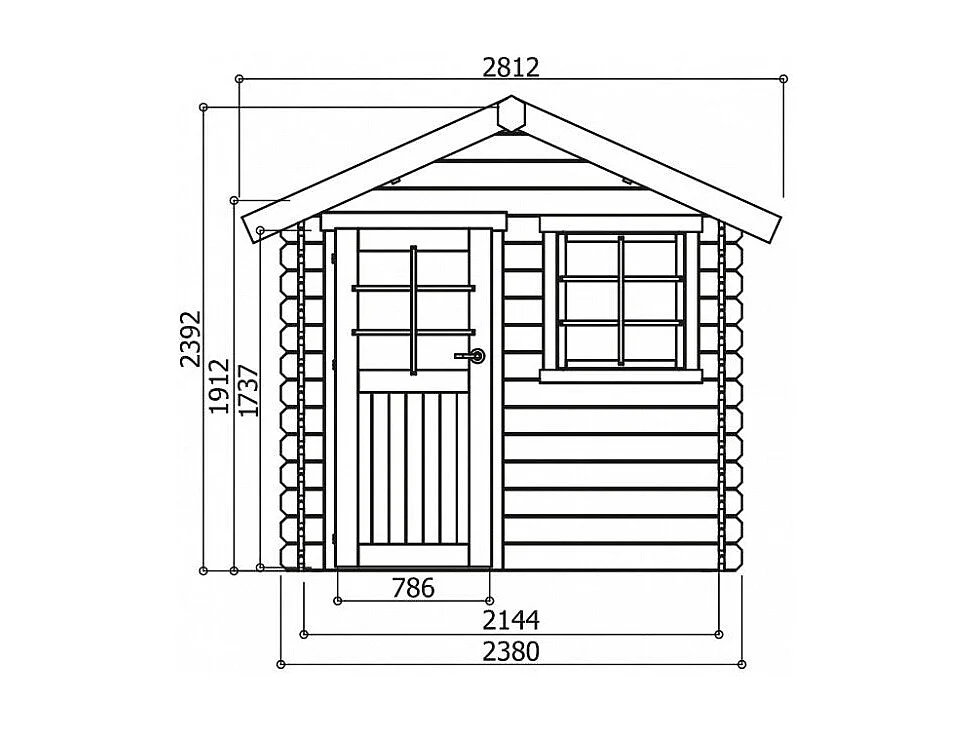 Tuinhuis Solid LAVAL (4.71m²) - 238x198cm