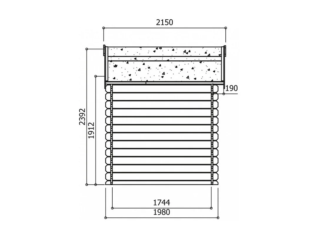 Tuinhuis Solid LAVAL (4.71m²) - 238x198cm
