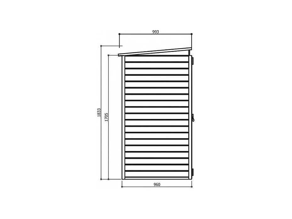 Abri de Jardin Solid Modern 90x96cm - 0.87m² - Rangement Extérieur