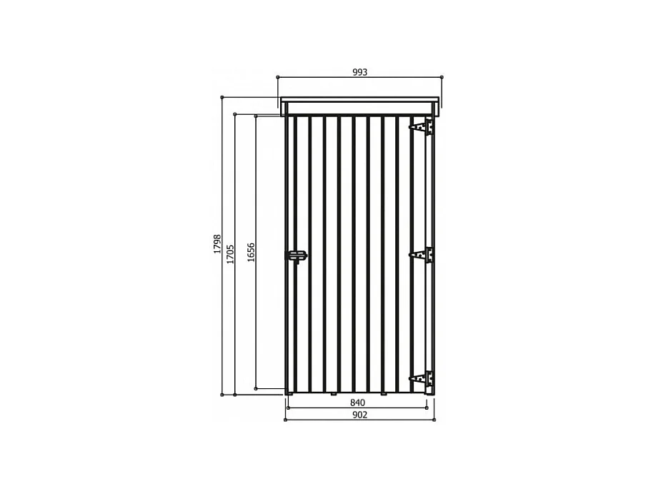 Abri de Jardin Solid Modern 90x96cm - 0.87m² - Rangement Extérieur
