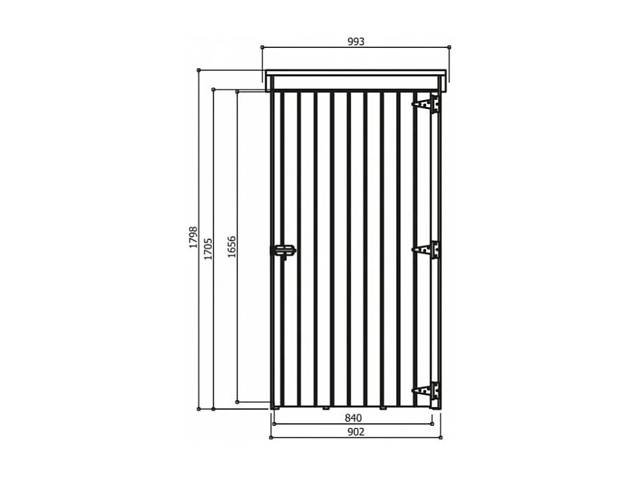Abri de Jardin Solid Modern 90x96cm - 0.87m² - Rangement Extérieur