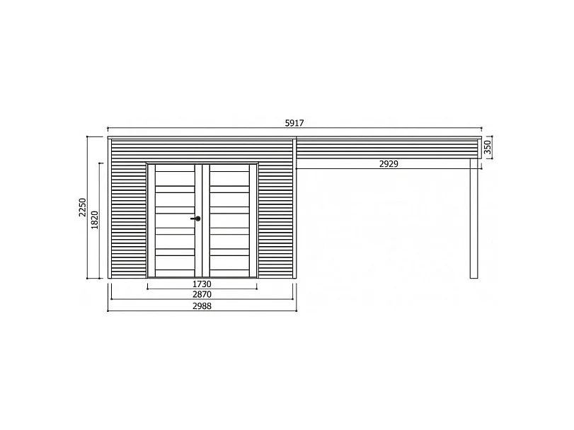 Abri de Jardin Solid Salerno (5.37 m²) - Résistant & Spacieux