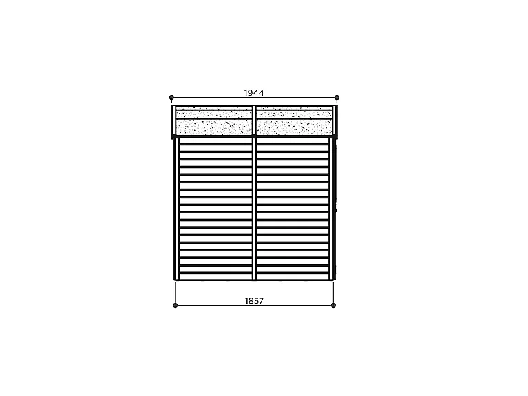 Abri de Jardin Solid Elsa 3.9m² - Bois Imprégné 212x184cm