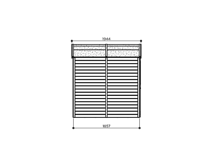 Abri de Jardin Solid Elsa 3.9m² - Bois Imprégné 212x184cm