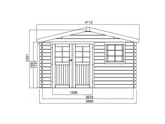 Abri de Jardin Solid Salzburg (11.56 m²) - 388x298 cm