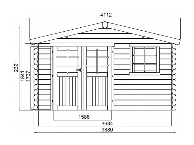 Abri de Jardin Solid Salzburg (11.56 m²) - 388x298 cm