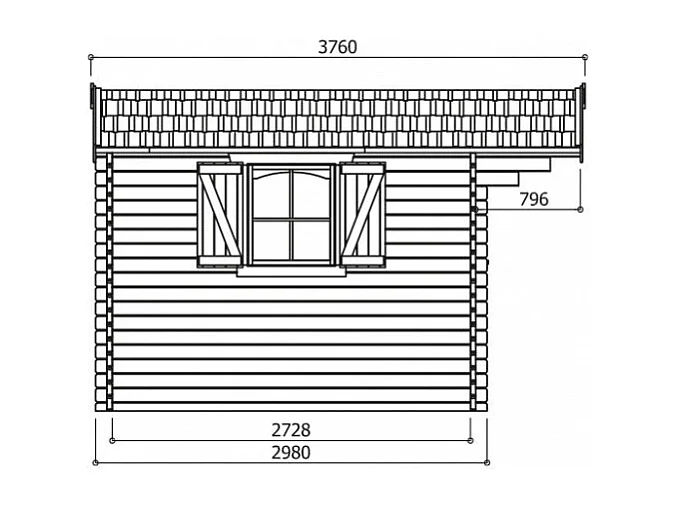 Abri de jardin Solid SERVOZ 8.88m² - 298x298cm