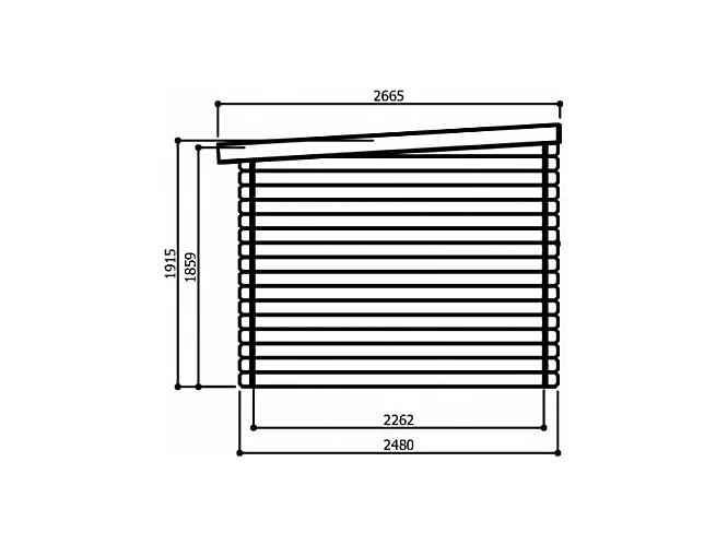 Abri de Jardin Solid HOF 248x248cm - 6.15m²