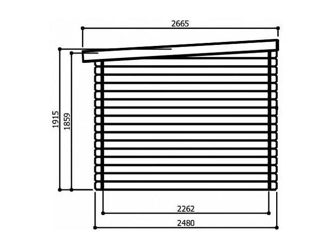 Tuinhuis Solid HOF 248x248cm - 6.15m²
