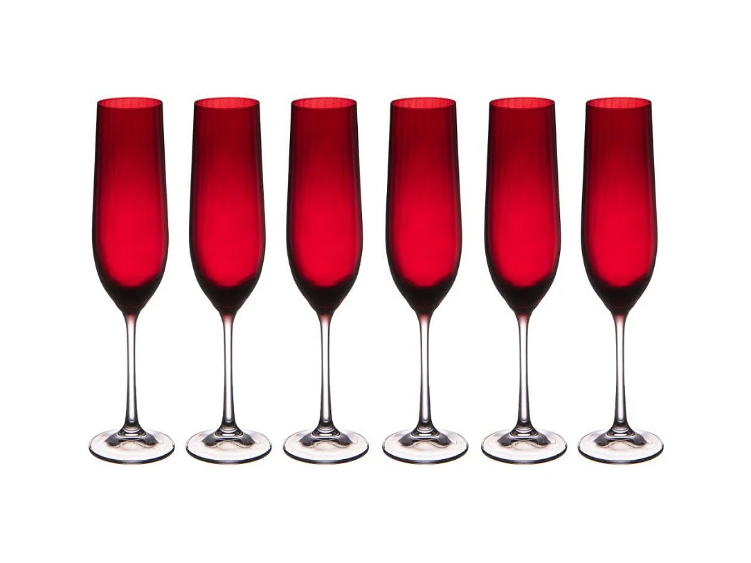 Flûte rouge Santa 19 cl (lot de 6)