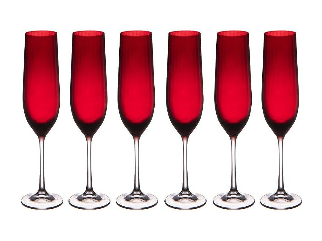 Flûte rouge Santa 19 cl (lot de 6)