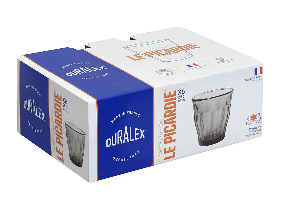 Gobelet Picardie gris 25 cl (lot de 6)