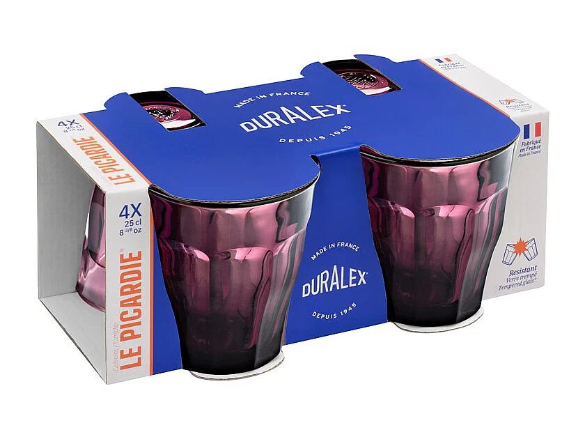 Gobelet Picardie prune 25 cl (lot de 4)