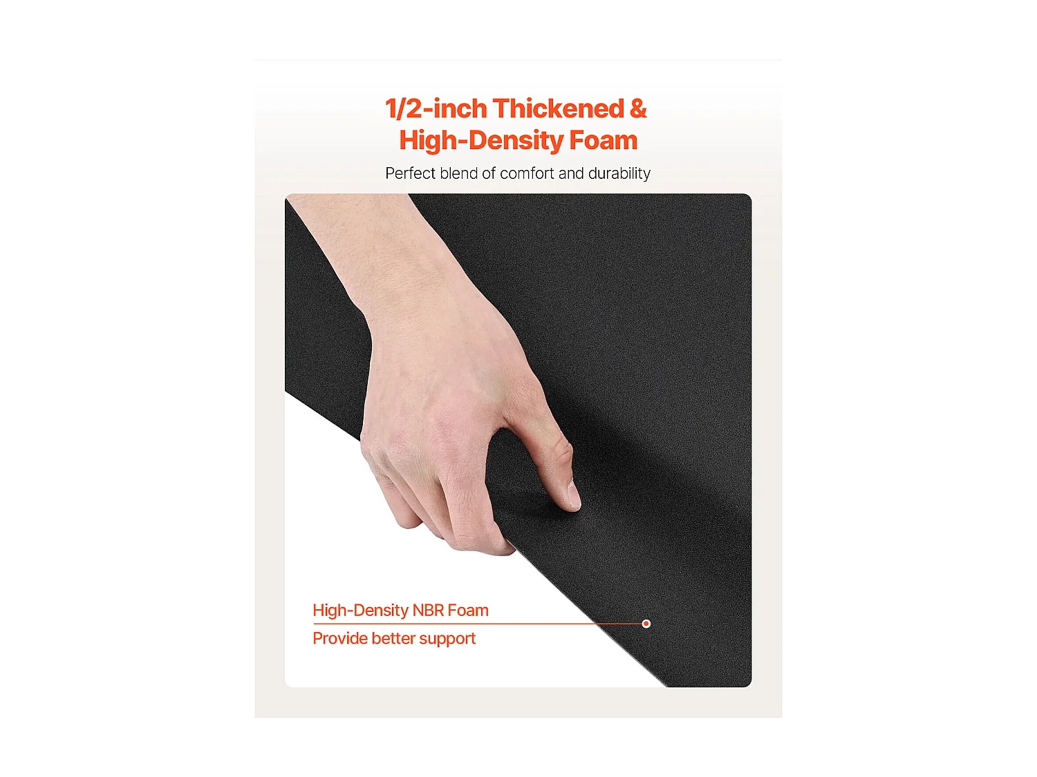 Woonkamerkleed van SucceBuy voor Kappers, 152.5x91 cm, Anti-Vermoeidheidskleed, Materialen PVC en NBR van 1.3 cm Dikte, met Afgeschuinde Randen