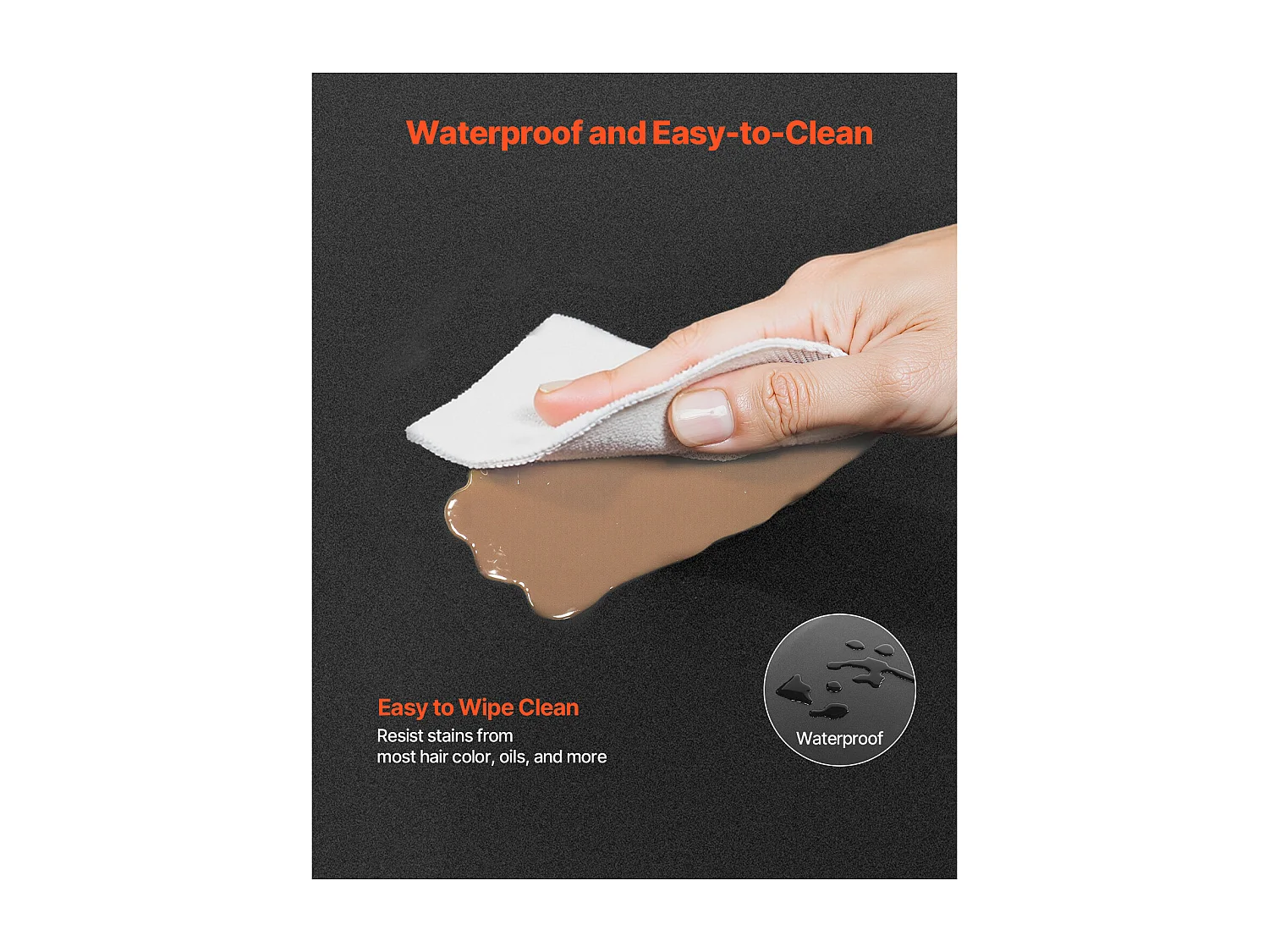 Woonkamerkleed van SucceBuy voor Kappers, 152.5x91 cm, Anti-Vermoeidheidskleed, Materialen PVC en NBR van 1.3 cm Dikte, met Afgeschuinde Randen