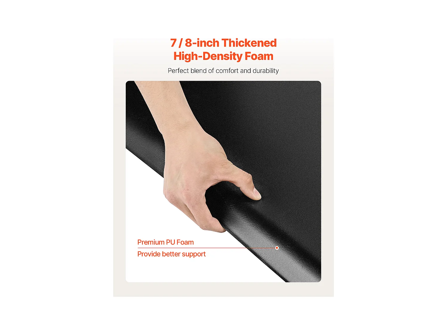 Tapis de Salon SucceBuy pour Coiffeurs, Rectangulaire, Anti-Fatigue, 152.5 x 91.5 cm, en PVC + PU de 2.3 cm D'Épaisseur, avec Découpe Circulaire