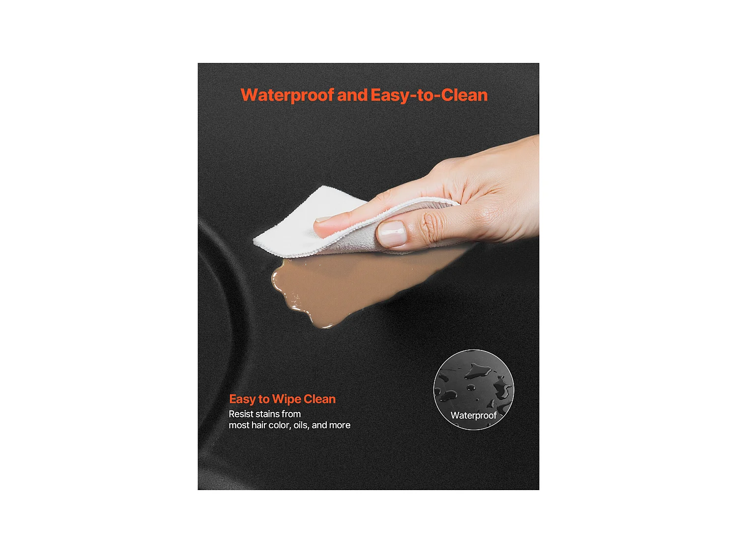 Tapis de Salon SucceBuy pour Coiffeurs, Rectangulaire, Anti-Fatigue, 152.5 x 91.5 cm, en PVC + PU de 2.3 cm D'Épaisseur, avec Découpe Circulaire